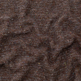 Italian Gray and Brown Speckled Fuzzy Wool Knit