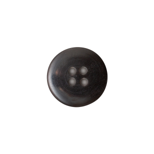 Black and Natural Horn Button - 24L/15mm