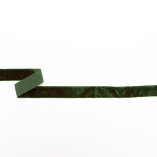 Italian Green Crushed Velvet Ribbon - 0.875"