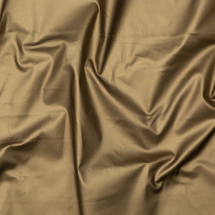 Italian Army Green Stretch Cotton Twill with a Metallic Antique Gold Laminate