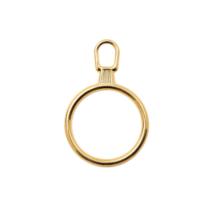 Mood Exclusive Italian Small Gold Round Metal Zipper Pull