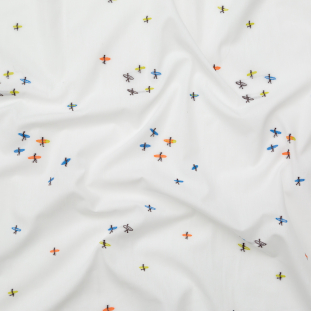 Milly White Cotton Lawn with Embroidered Surfers