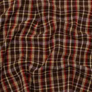 Italian Chestnut, Ginger Snap and Ruby Plaid Wool Coating