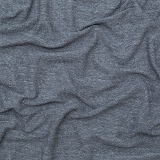 Italian Heathered Gray Creped Stretch Knit