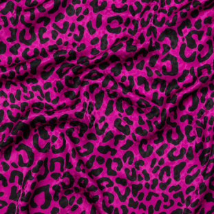 Milly Italian Magenta Haze Leopard Printed Silk Cheetah Jacquard