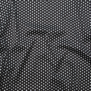 Milly Black and White Polka Dotted Stretch Cotton Sateen