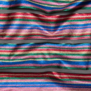 Milly Rainbow Metallic Striped Black Silk Organza