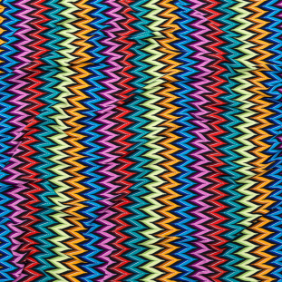 Milly Multicolor Zig Zag Stretch Polyester Knit