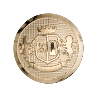 Italian Gold Crest Plastic Shank Back Button - 44L/28mm