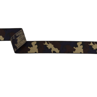 Italian Navy and Otter Camouflage Elastic Trim - 1.75"