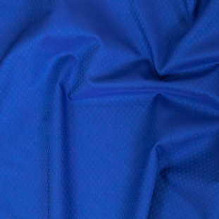 Premium Deep Ultramarine Minute Fleur De Lis Jacquard Cotton Shirting