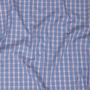 Premium Pink and Grapemist Checkered and Hairline Striped Cotton Shirting