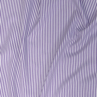 Premium Regal Purple and White Candy Striped Dobby Cotton Shirting