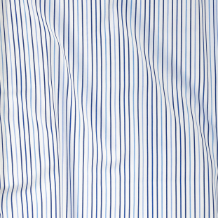 Premium Gradient Blue Pencil Stripes Twill Cotton Shirting