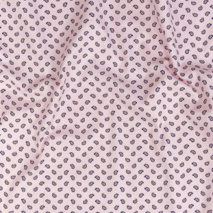 Premium Baby Pink, Blue and Red Paisley Printed Cotton Shirting