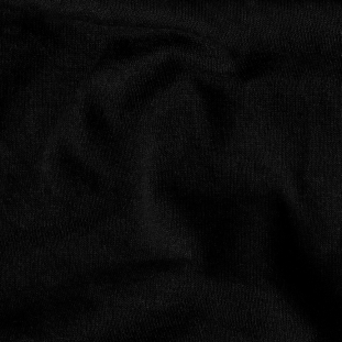 Black 1x1 Cotton Tubular Rib Knit