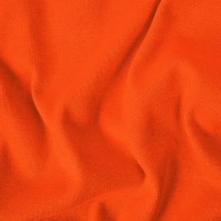 Neon Orange 1x1 Cotton Tubular Rib Knit