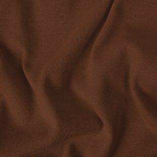 Brown 1x1 Cotton Tubular Rib Knit