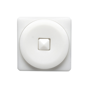 White Circle in a Square 2-Piece Dimensional Shank Back Button - 38L/24mm