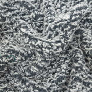 White-Tipped Gray Plush Knit