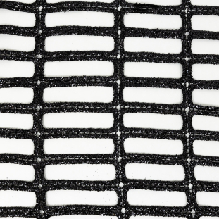 Luxury Black Gradient Rectangles Guipure Lace