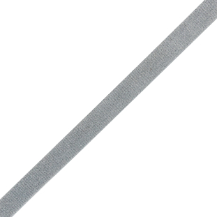 Gray and Silver Glitter Velvet Ribbon - 0.75"