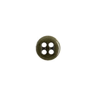 Olive 4-Hole Plastic Button - 16L/10mm