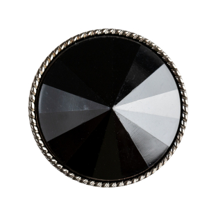Black and Gunmetal 2-Piece Cone-Shaped Shank Back Button - 45L/29mm