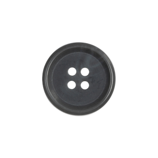 Gray Matte 4-Hole Tire Rimmed Plastic Button - 32L/20mm