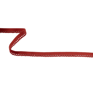 Candy Apple Red Scalloped Elastic Trim - 0.4"