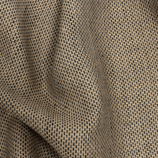 Beige and Black Two-Tone Linen Tweed
