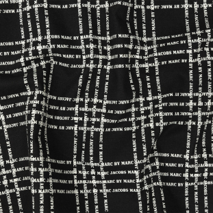 Famous NYC Designer Black and White Cotton Twill