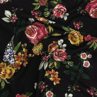 Mood Exclusive Black Rosaceous Resolution Spotted Viscose Jacquard