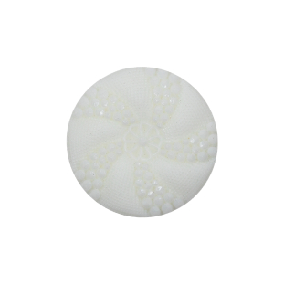 White 2-Sided Bevel Cut Shank Back Plastic Button - 36L/23mm