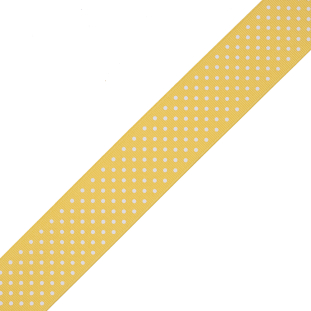 Yellow Polka Dot Grosgrain Ribbon
