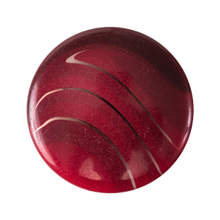 Red Pear Abstract Self-Shank Back Plastic Button - 48L/30.5mm