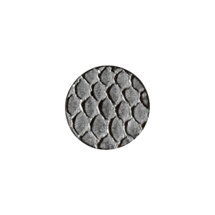 Italian Silver Scales Shank Back Metal Button - 24L/15mm