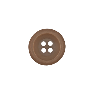 Italian Amphora Tan Iridescent Rolled Rim 4-Hole Plastic Button - 24L/15mm