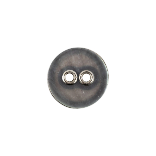 Imported Gray Mother of Pearl and Metal 2-Hole Laser Cut Shell Button - 24L/15mm