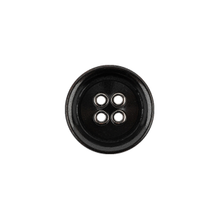 Imported Gunmetal Plated and Silver 4-Hole Copper Button - 28L/18mm