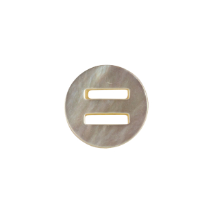 Imported Mother of Pearl Slatted Shell Button - 24L/15mm