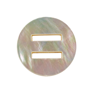 Imported Mother of Pearl Slatted Shell Button - 40L/25.5mm