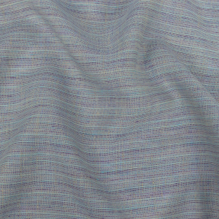 Gulf Stream and Purple Striated Linen Woven