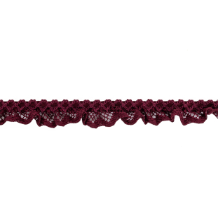 Wine Criss Cross Crochet Trimming - 0.625"