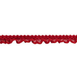 Fire Engine Red Criss Cross Crochet Trimming - 0.625"