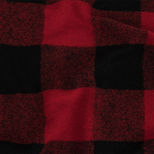 Red and Black Buffalo Check Chunky Wool Knit