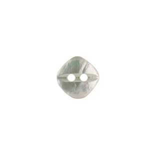 Mother of Pearl 2-Hole Rounded Square Button with Needle Channel - 18L/11.5mm