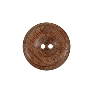 Vintage Natural 2-Hole Wooden Button - 33L/21mm
