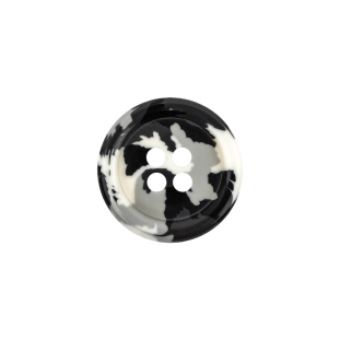 Black, Gray and White Camouflage 4-Hole Tire Rim Button - 28L/18mm