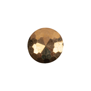 Vintage Gold Faceted Glass Shank Back Button - 24L/15mm